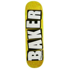 Baker Skateboard Deck Logo Veneers B2 Yellow 8.25" x 32.25"