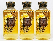 3 Bath Body Works WARM VANILLA SUGAR Body Wash Shower Gel 10 oz