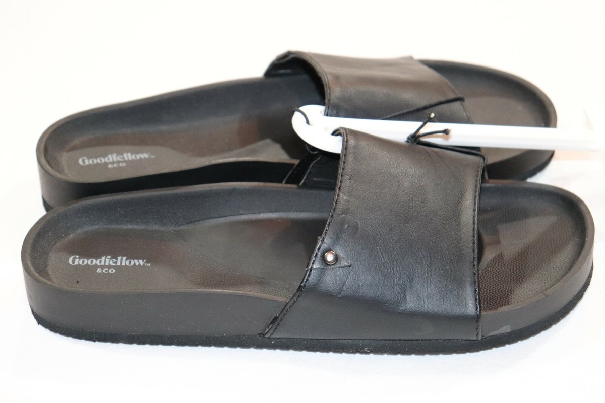 Goodfellow slippers size 7 // 012412 Goodfellow Black Slides Sandals Size Small 7/8 | eBay main image 2