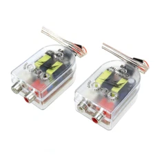 2 Pcs High to Low Speaker Impedance Converter Audio Signal Adapter for Speaker 