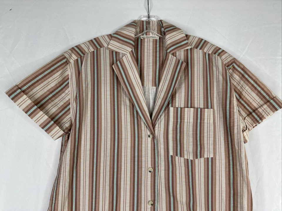 Top We The Free de gran tamaño para mujer talla XS rosa a rayas manga abotonada BOHO Foto 2 de 4