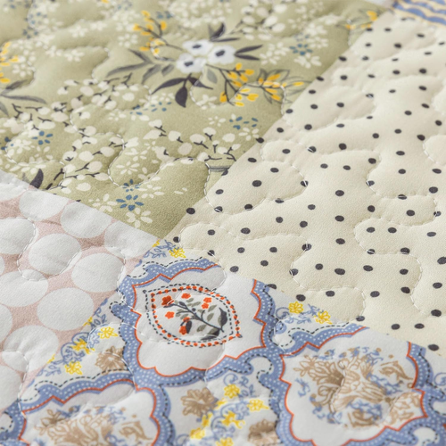 Queen Quilt Bedding Sets - Rustic Quilts 3-Piece 90X96, Microfiber Reversible Be - Picture 8 of 9