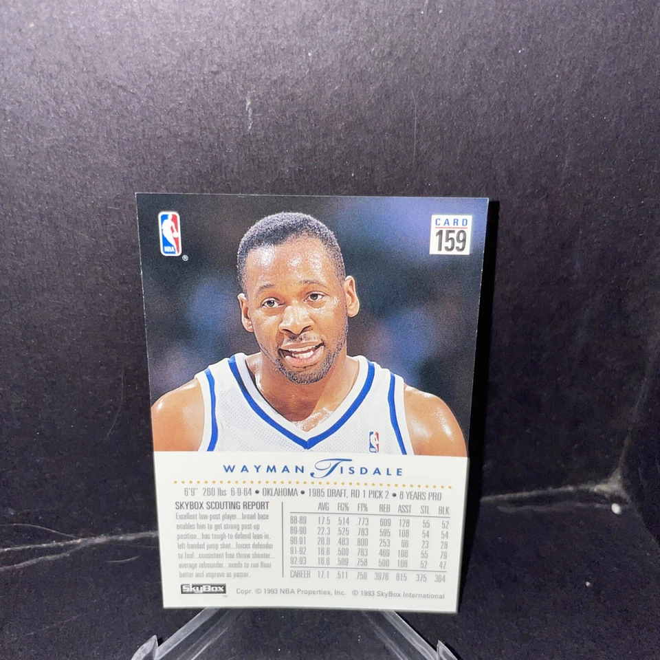 1993-94 SkyBox Premium Sacramento Kings Basketball Card #159 Wayman Tisdale - Image 2 of 2