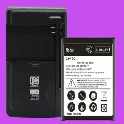 Long Endurance 4570mA Displaceable Battery Premium Real Charger f LG Sunset L33L
