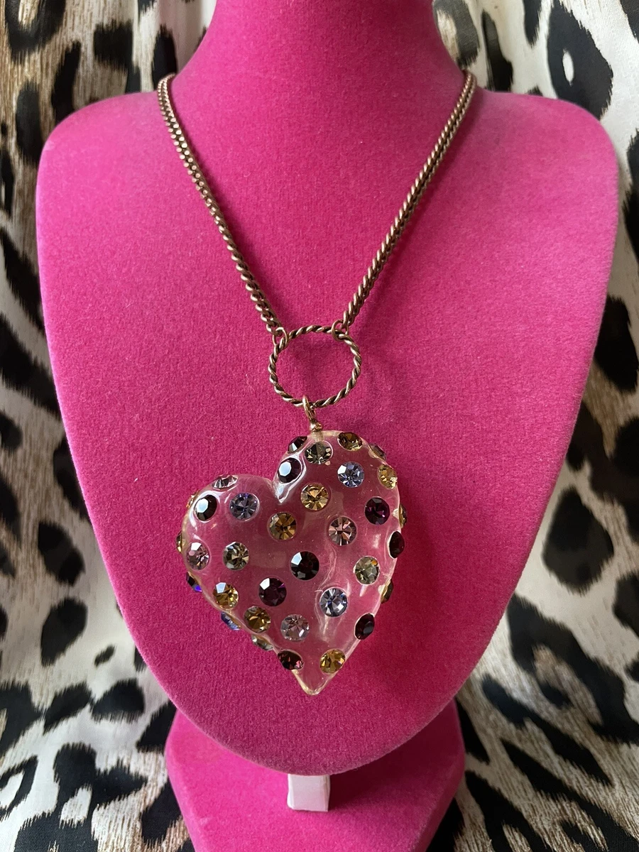 Betsey johnson hotsell heart necklace