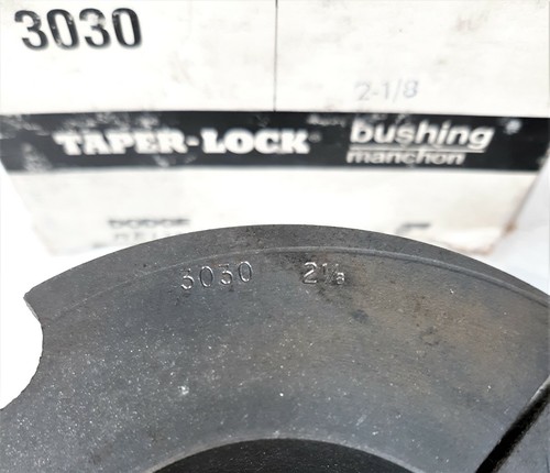 Buje de bloqueo cónico Dodge Manchon 3030 2-1/8, diámetro de 2,125", 1/2"" KW, talla 3030 - Imagen 2 de 6