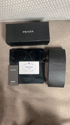 Prada PR17WS 1AB5S049 UnisexSunglasses 49 mm Black / Dark Grey Lens