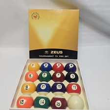 Complete Set of Traditional Tournament Billiards Ball Set Regular Size 2-1/4"