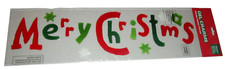 Christmas Gel Window Stick -Ons  MERRY CHRISTMAS/SNOWFLAKES