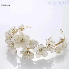 Bridal Hair Accessories Metal Tiaras Floral Headband Bride Wedding Hair Jewelry