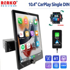 Apple CarPlay/Android Auto Touch Screen 10" Single 1DIN Car Stereo Radio AUX USB