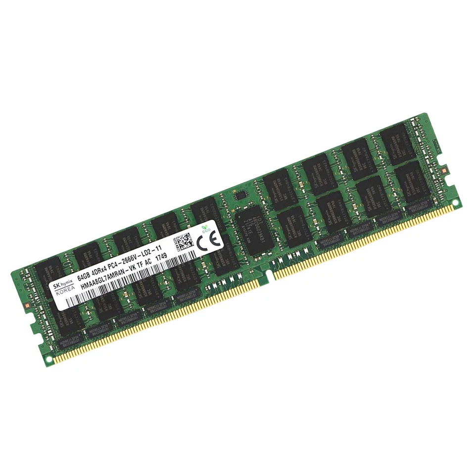 Memoria de servidor SK Hynix 2666 MHz 512 GB (8 x 64 GB) REG ECC RAM DDR4 LRDIMM PC4-21300 Foto 3 de 3