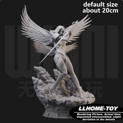 Anime Character Teresa 4 Wings Sword Fight Resin 3D Print GK Figure DIY Model