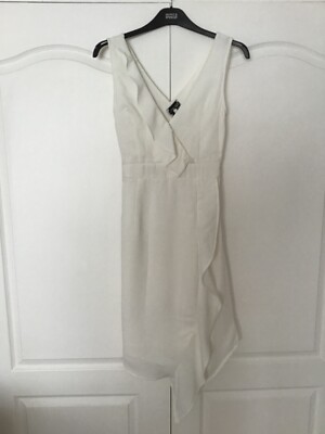 New Kaporal Smart Lined Midi Length Off White Sleeveless Dress Size Small/8