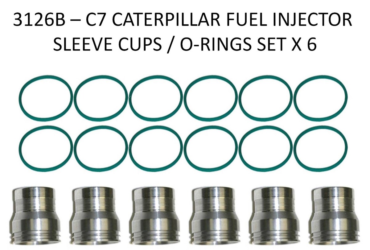 Cat 3126B - C7 Caterpillar Fuel Injector Sleeve Cup With Orings