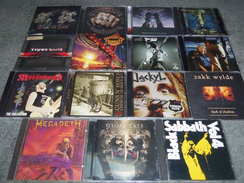 METAL...Lot of 15....cds: AC/DC-TIGERTAILZ-MOTORHEAD-MEGADETH-G. TATE ...