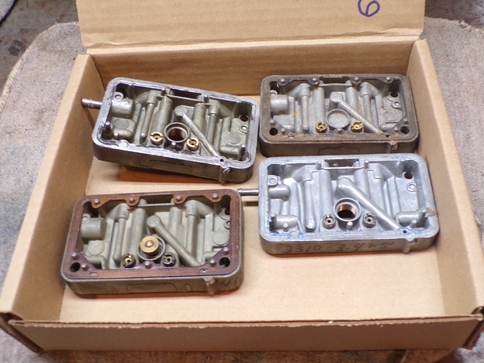 4 used Holley Pri/Sec Metering Blocks 4519 5271 6501 10569 PARTS