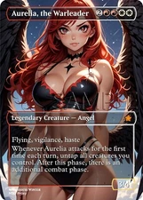 MTG - Aurelia, the Warleader - Fanart Borderless Style Card for EDH / Playtest