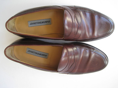 Johnson and Murphy Genuine Deerskin Men\'s Loafers Size 9M Johnston & Murphy Mens Size 9.5 Wide Brown Deerskin Leather  main image 4