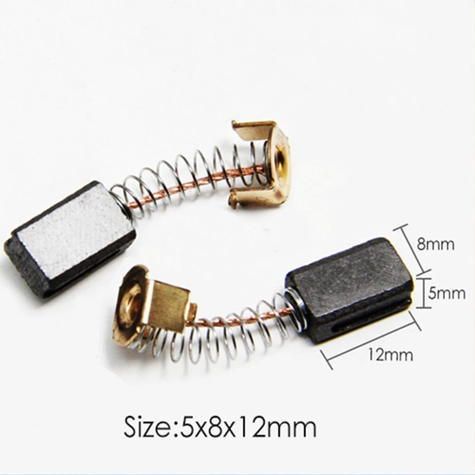 2 x Charbons Balais Moteur Black & Decker, Ryobi 5 x 8 x 12 mm Compatible G720 - Image 2 of 2