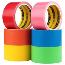 Colored Duct Tape 6 Premium Packs 2 Inch x 30 Ft Per Roll Assorted Colorful B...