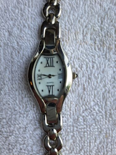 Stainless Steel Quartz Watch, Womens, New Battery, 7.5" Overall - Picture 1 of 4