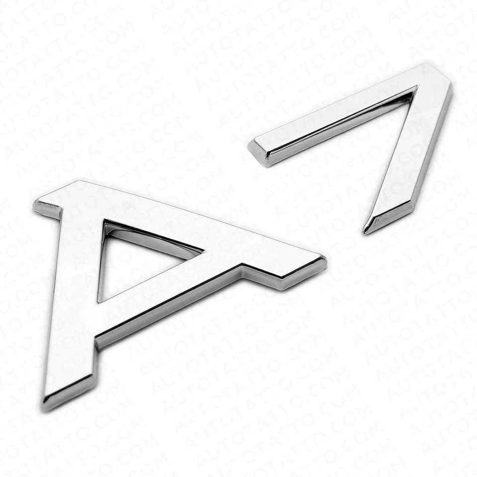 Placa de identificación trasera cromada Audi A7 emblema maletero insignia Sport Sline Foto 2 de 4