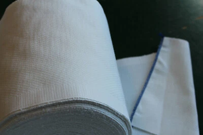 PRETTY WOMAN 1 Rolle BIO-Baumwollstoff weiß kochfest 20,5cm breit ca. 37m plus Geschenk