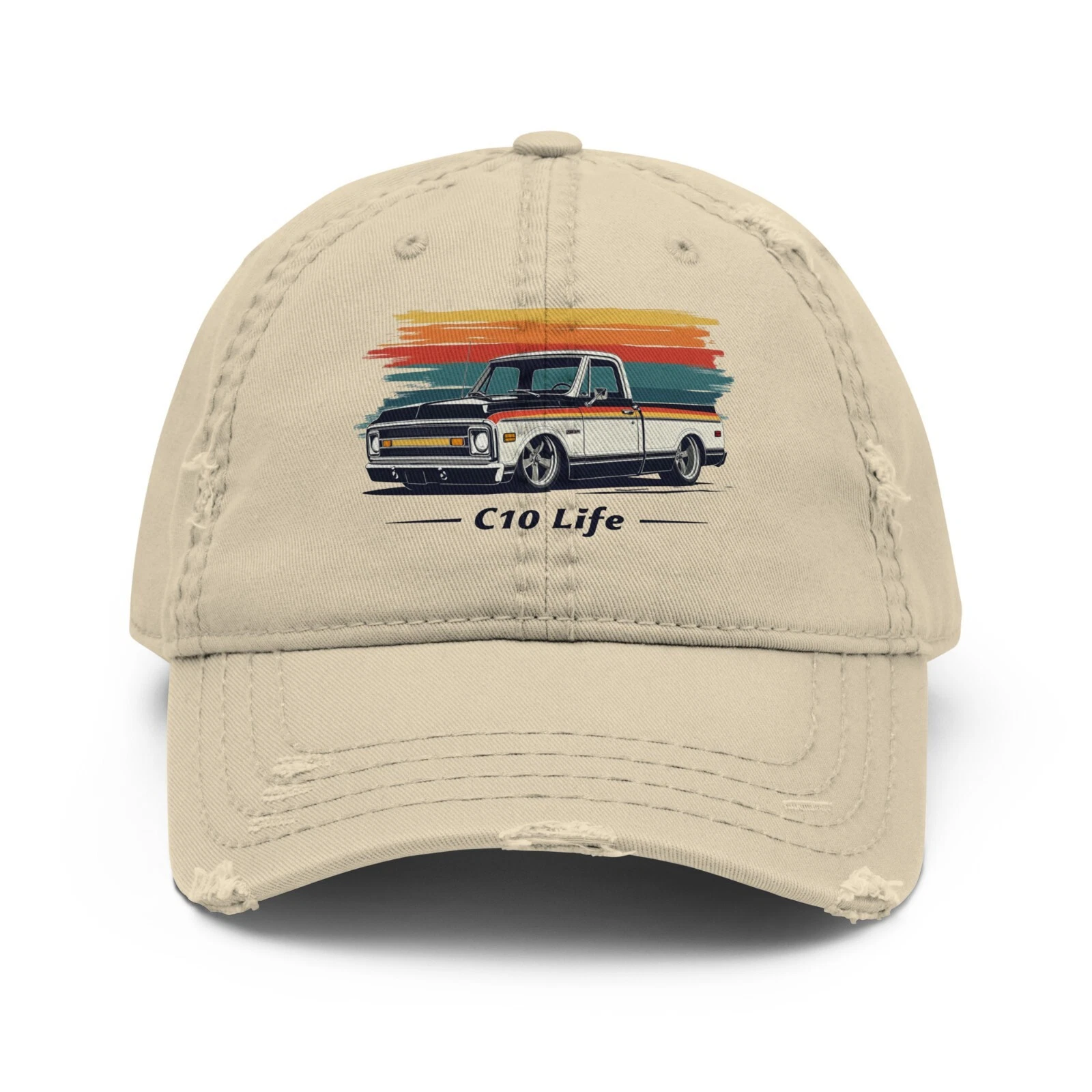 C10 Life Vintage Pickup Distressed Dad Hat – Classic Truck Cap for Chevy Lovers