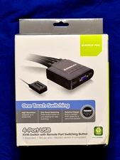 IOGEAR GCS24U 4-Port USB One Touch Switching KVM Switch w/ Remote Port Button 