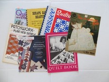 Vintage Quilting Pattern Books Lot 7 Patchwork Candlewick Americana Sewing Guide