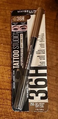 Maybelline TattooStudio 36HR Waterproof Eyebrow Pencil , Soft Brown 255