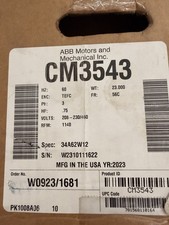 Baldor CM3543 Electric Motor 3/4HP 1140RPM 230/460V 3PH 56C TEFC