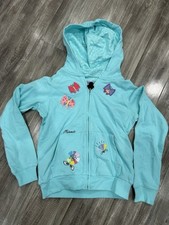 Disney Store Girls Teal 7/8 Minnie Mouse Zip Up Sweatshirt Disney