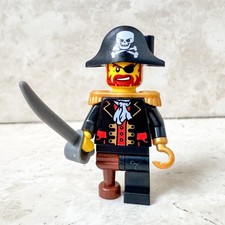LEGO Pirates II pi081 Captain Brickbeard Capitano Pirata Uncino Minifigure