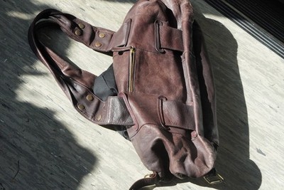 Dolce & Gabbana vintage leather handbag brown shoulder bag 2000s Y2K