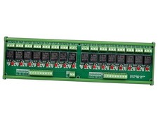 DIN Rail Mount 16 SPDT 10Amp Power Relay Interface Module DC 12V