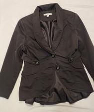 Cabi Work It Blazer Jacket graphite black gray double button women s Sz 8 CUTE