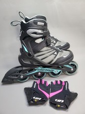 Rollerblade Zetrablade Womens Adult Fitness Inline Skate, Size 7- Black/Blue EUC
