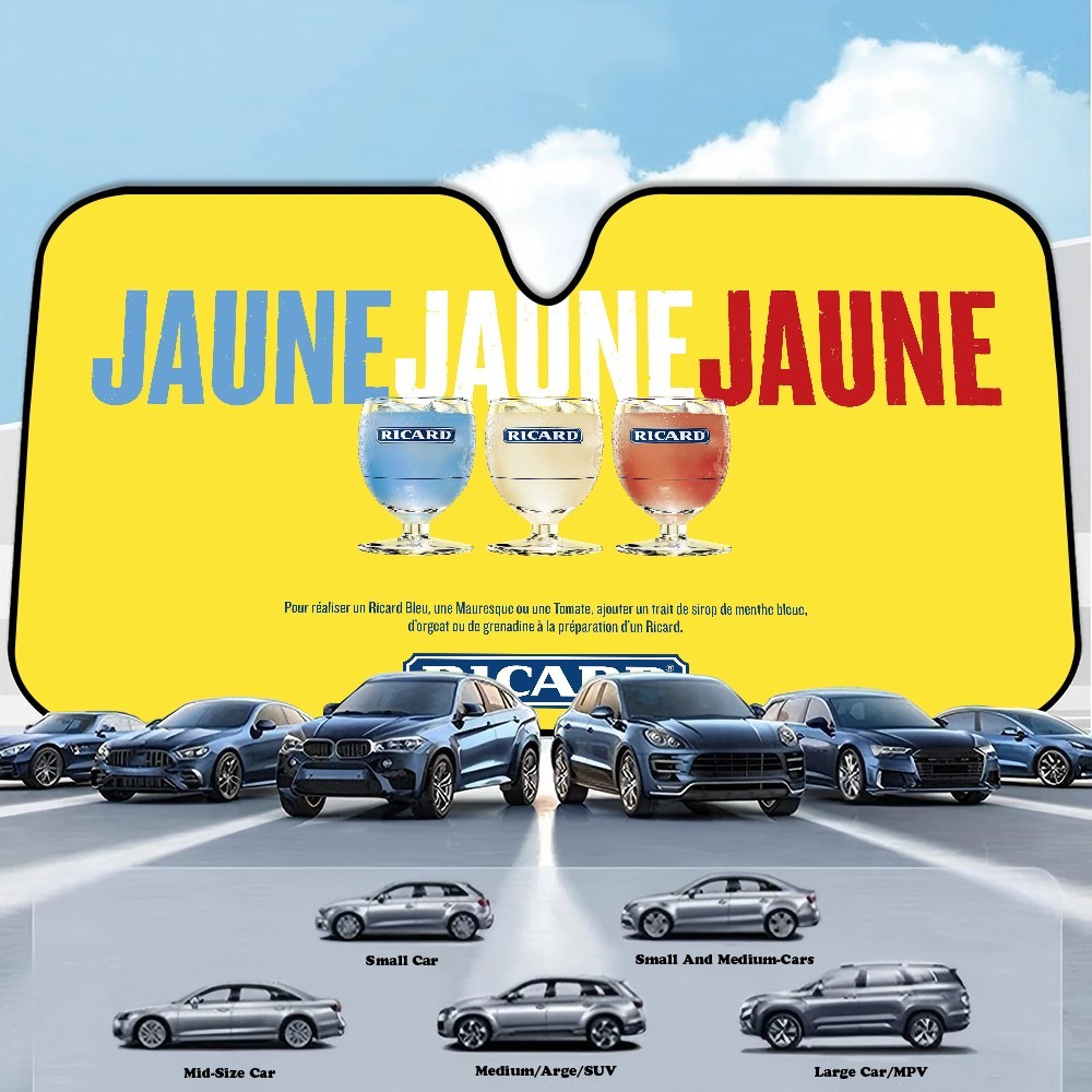 Pare soleil Ricard voiture l'accessoire auto drole apero