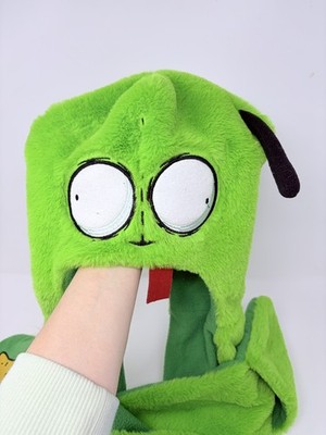 Invader Zim Gir Fuzzy Green Taco Hat Scarf Hot Topic Rare  display picture 3