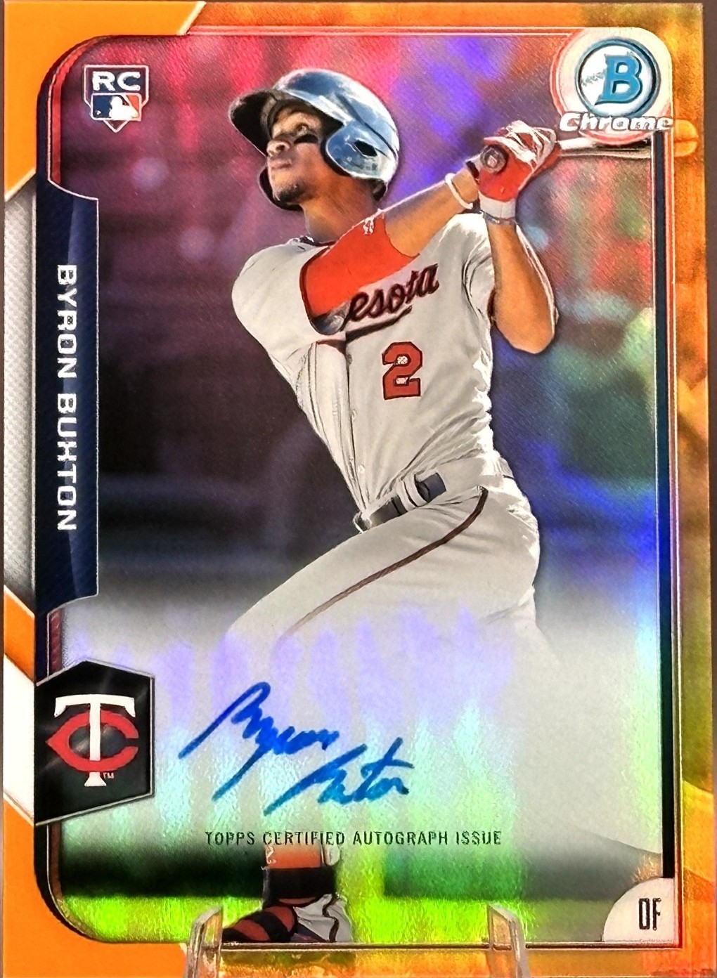 2015 Bowman Chrome - Rookie Autographs Byron Buxton #BCAR-BB