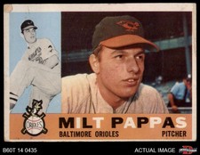 1960 Topps #12 Milt Pappas Orioles 2 - GOOD