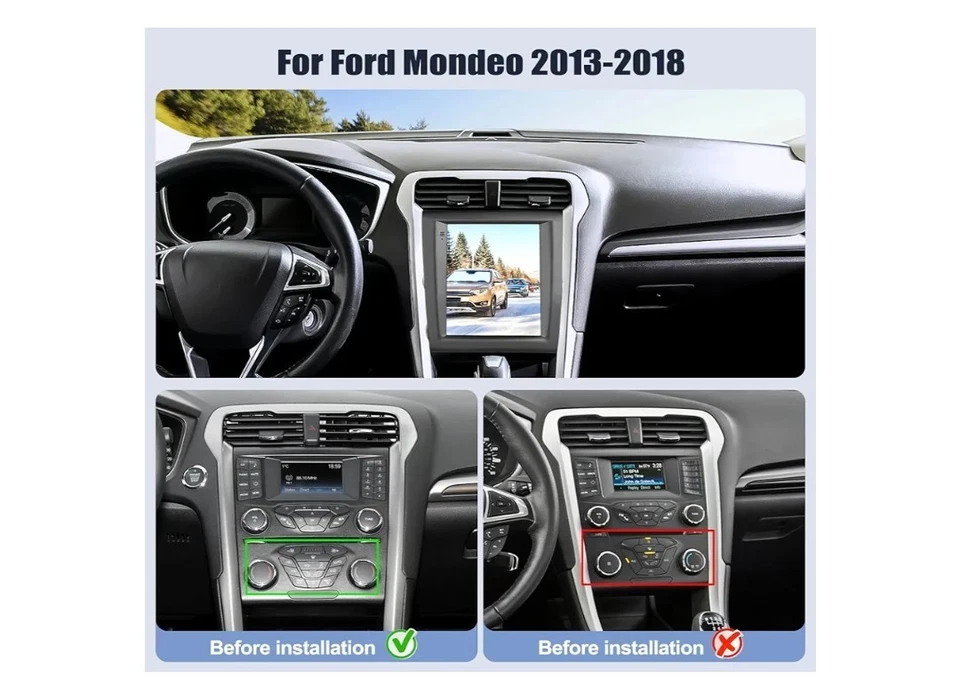 Radio estéreo Android 14 de 9,7"" navegación reproductor GPS para Ford Fusion/Mondeo 2013-2020 Foto 2 de 4