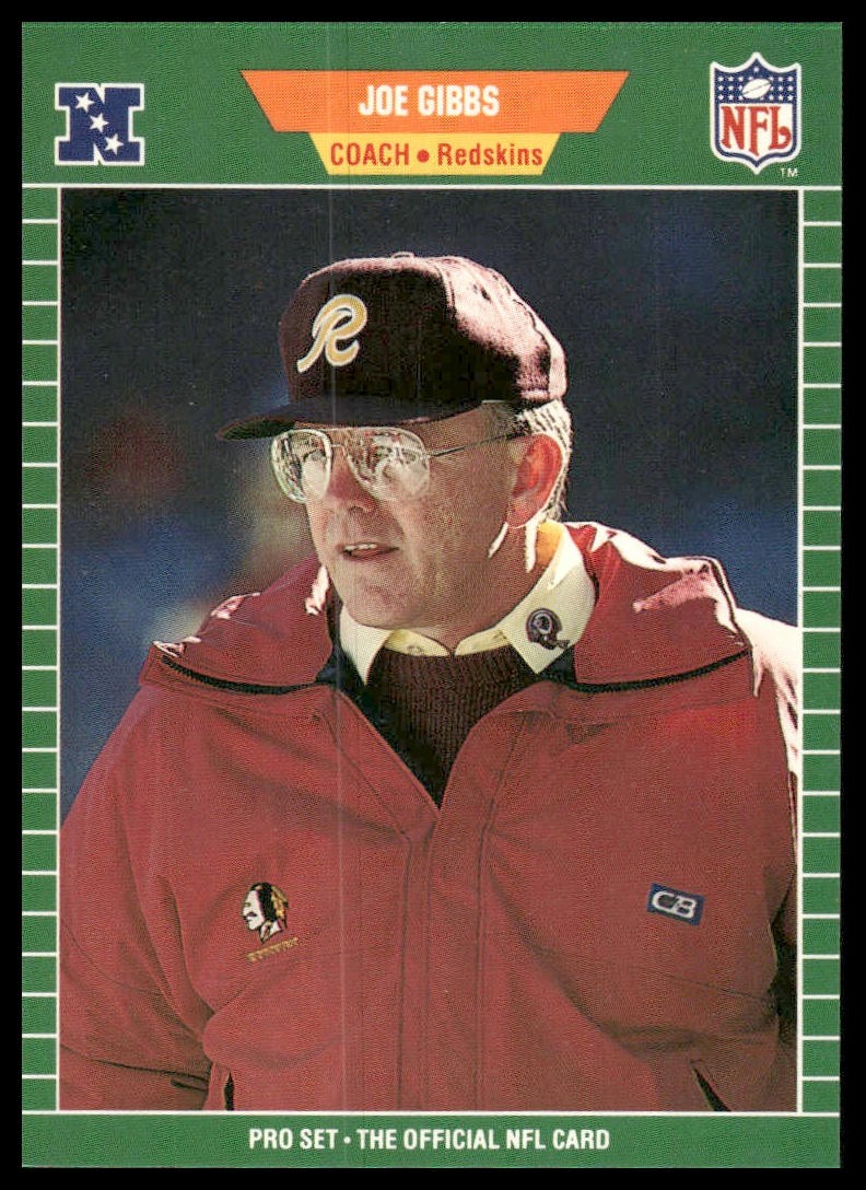 Joe Gibbs 1989 Pro Set #440 Washington Redskins