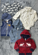 Lot Of 23 Baby Boy Clothes Mixed Brands Size 6-9M Pants Hoodies Pjs Fall Winter