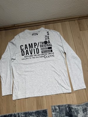 Camp David Langarmshirt Gr. XL Hellgrau NEU