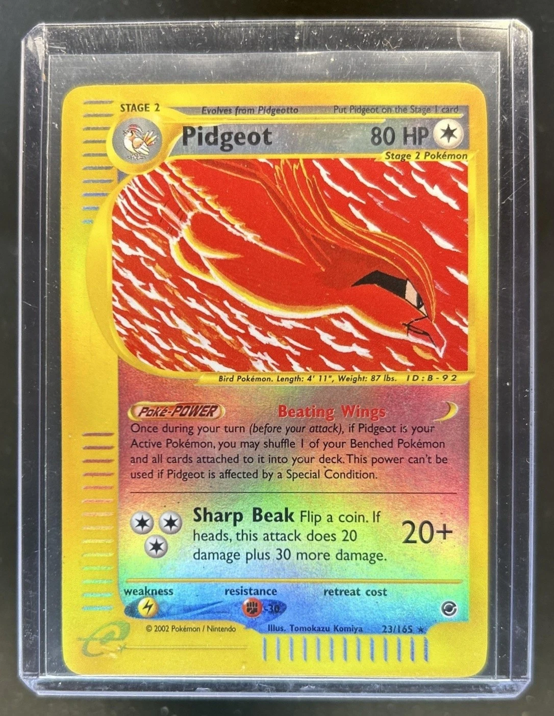 2002 Pokemon Expedition Pidgeot Reverse Holo #23/165