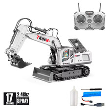 1/18 RC Spray Excavator Truck Alloy 17CH Engineering Vehicle Sound Lighting 680 