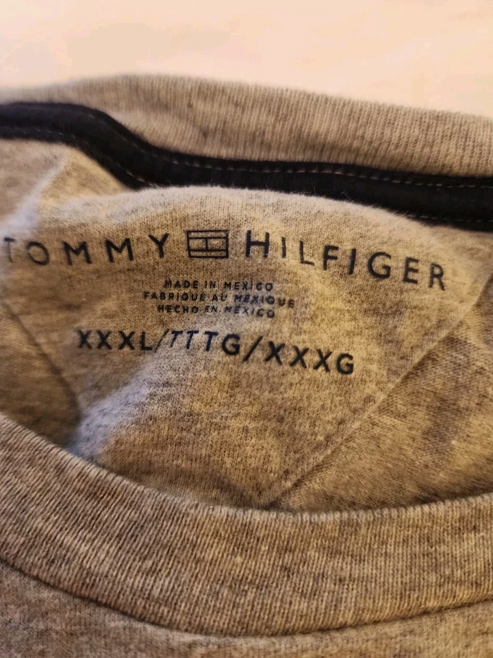 Tommy Hilfiger Men's Logo Long Sleeve T-Shirt Size XXXL Gray 100% Cotton - Image 3 of 4